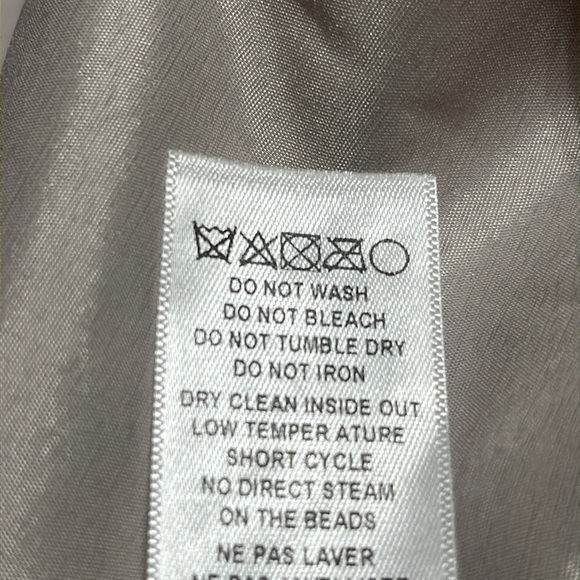 ADRIANNA PAPELL SPECIAL OCCASION LACE AND BEADS IVORY SHEATH DRESS. SIZE 10 - Picture 8 of 11